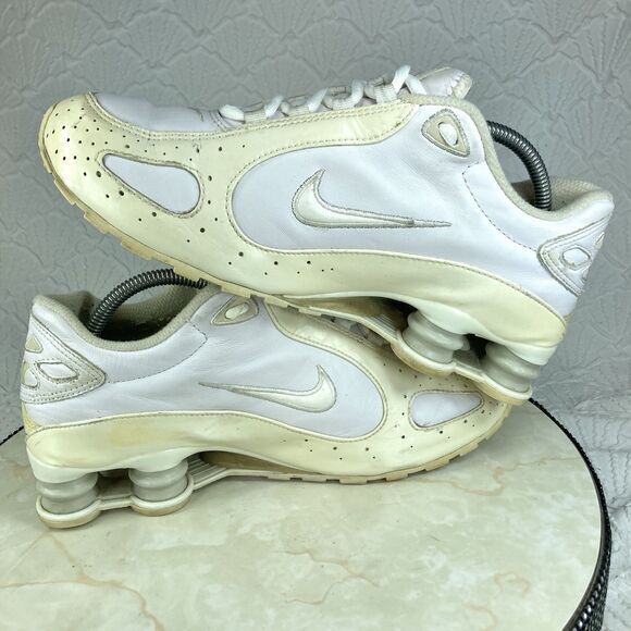 Nike Shox Sneakers Mens 9 White 2007 Monster Running Athletic Workout Gym Shoes - Picture 10 of 15